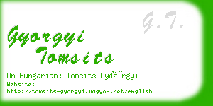 gyorgyi tomsits business card